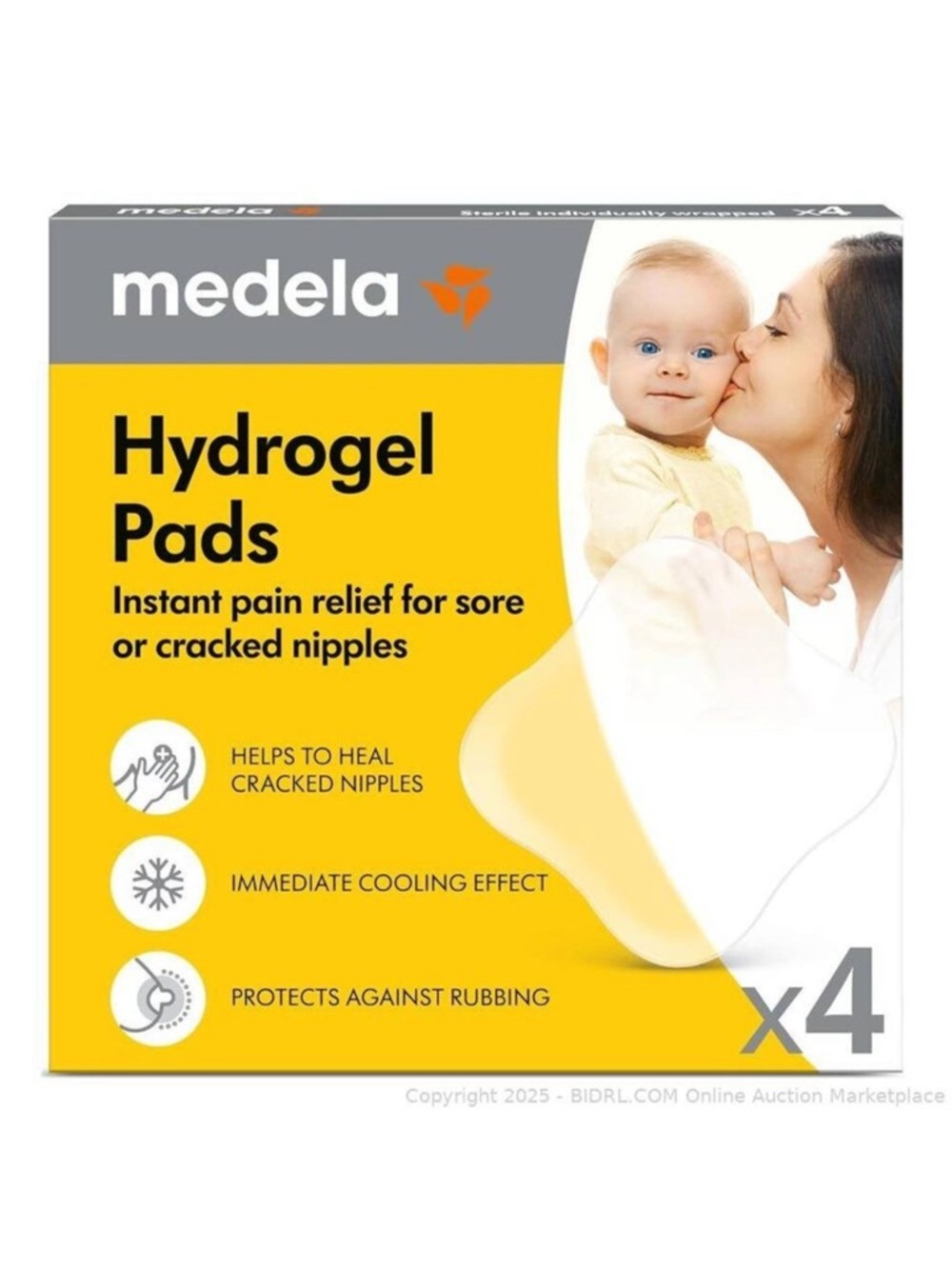 Medela Hydrogel Pads Pain Relief for Sore or Cracked Nipples Breastfeeding NIB
